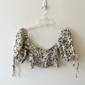Emory park floral crop top